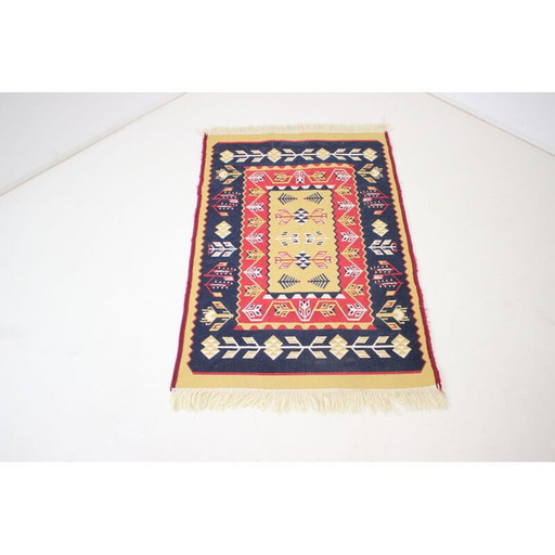 Tapis vintage en laine réversible, 1960