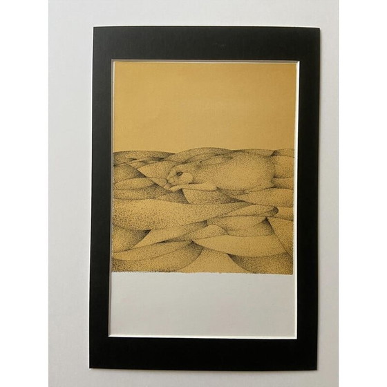 Image 1 of Lithographie vintage "Le Dilemme (Lièvre) Polymorphose" de François-Xavier Lalanne, 1978