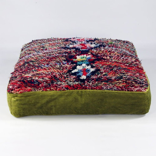 Coussin de sol berbère marocain Pouf, pièce unique, fait main