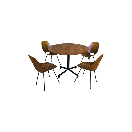 Image 1 of Ensemble de salle à manger Medea en teck du Mid Century par Vittorio Nobili pour Fratelli Tagliabue, 1956