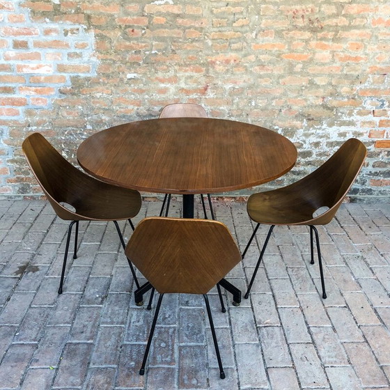 Image 1 of Ensemble de salle à manger Medea en teck du Mid Century par Vittorio Nobili pour Fratelli Tagliabue, 1956