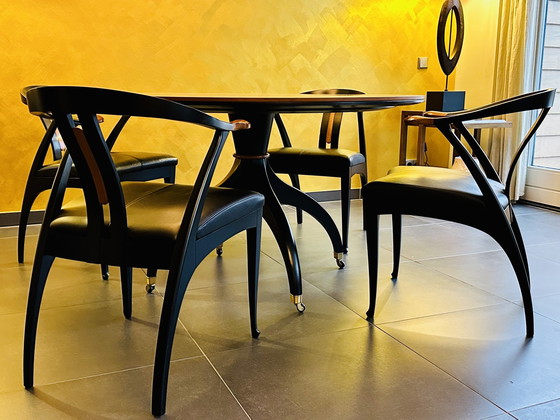 Image 1 of Giorgetti Progetti 63330 Centro Ricerche Chairs 4 Piece Set