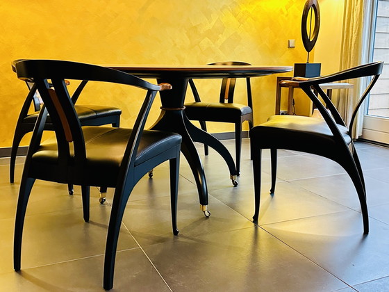 Image 1 of Giorgetti Progetti 63330 Centro Ricerche Chairs 4 Piece Set