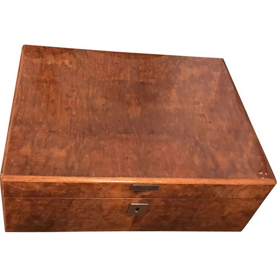 Image 1 of Boîte à cigares vintage en acajou, 1970