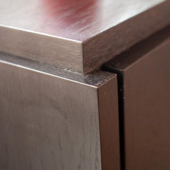 Image 1 of Buffet noir vintage en placage de frêne, 1970