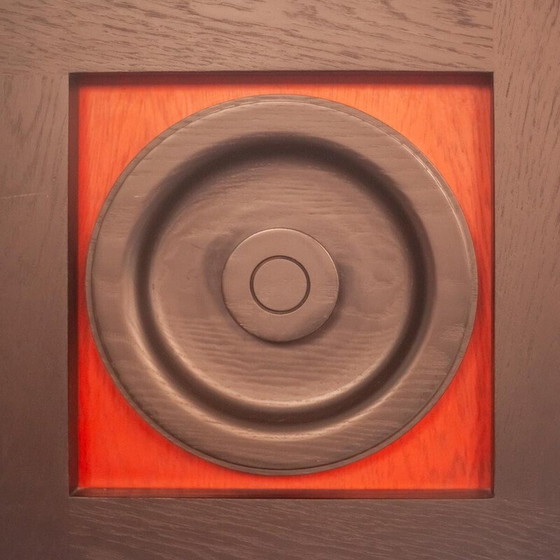 Image 1 of Buffet noir vintage en placage de frêne, 1970