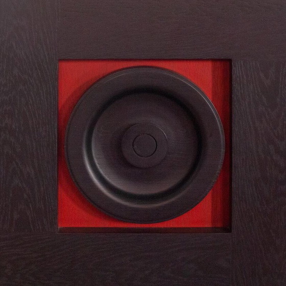 Image 1 of Buffet noir vintage en placage de frêne, 1970