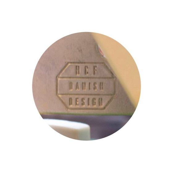 Image 1 of Lampe de bureau d'architecte vintage en métal blanc par HCF, Danemark 1970