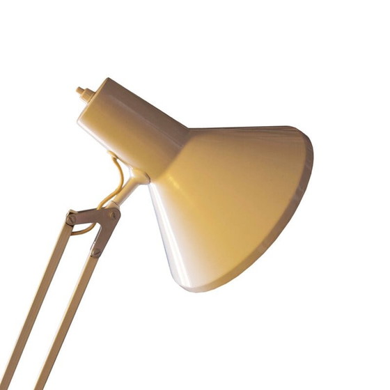 Image 1 of Lampe de bureau d'architecte vintage en métal blanc par HCF, Danemark 1970