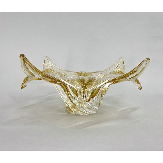 Image 1 of Bol en verre vintage par Josef Hospodka pour Chribska Glass Works, Tchécoslovaquie 1960