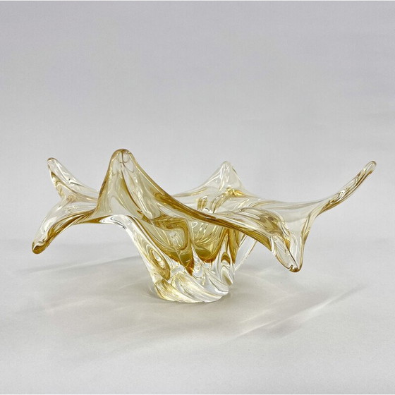 Image 1 of Bol en verre vintage par Josef Hospodka pour Chribska Glass Works, Tchécoslovaquie 1960