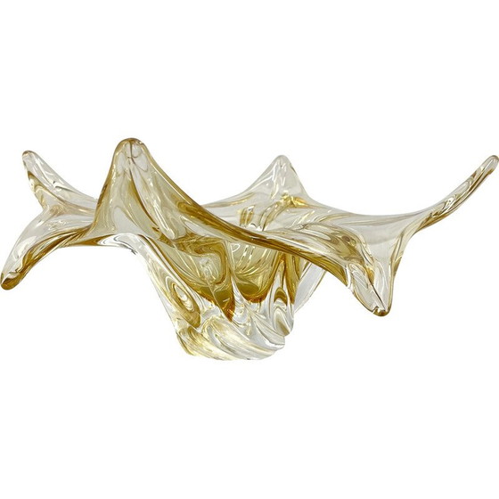 Image 1 of Bol en verre vintage par Josef Hospodka pour Chribska Glass Works, Tchécoslovaquie 1960
