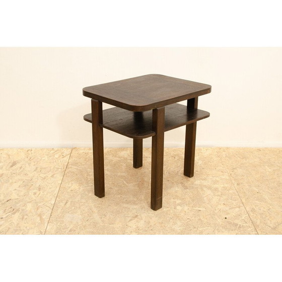Image 1 of Table basse vintage Art Déco en hêtre et noyer, Tchécoslovaquie 1930