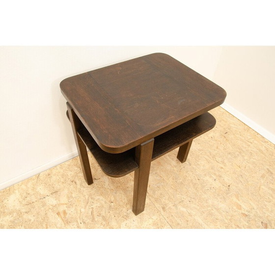 Image 1 of Table basse vintage Art Déco en hêtre et noyer, Tchécoslovaquie 1930