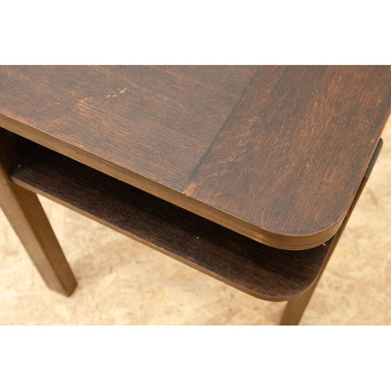 Image 1 of Table basse vintage Art Déco en hêtre et noyer, Tchécoslovaquie 1930