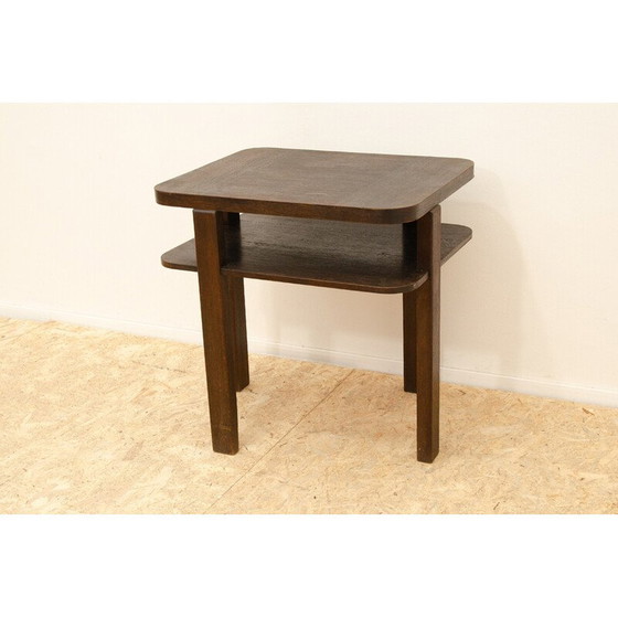 Image 1 of Table basse vintage Art Déco en hêtre et noyer, Tchécoslovaquie 1930