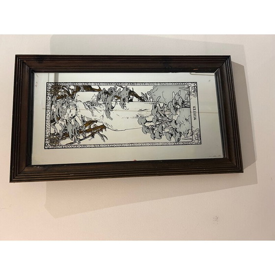 Image 1 of Miroir vintage d'Alphonse Mucha, 1970
