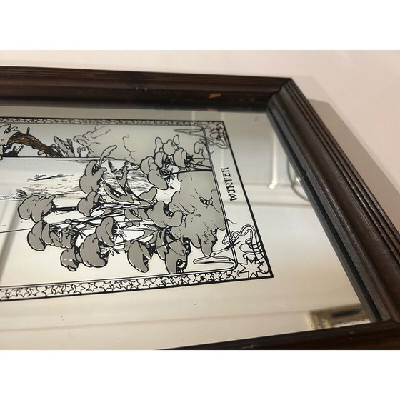 Image 1 of Miroir vintage d'Alphonse Mucha, 1970