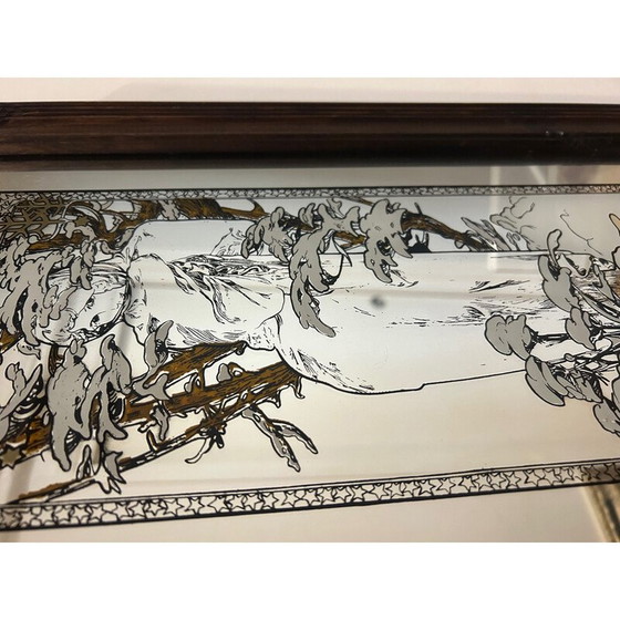 Image 1 of Miroir vintage d'Alphonse Mucha, 1970