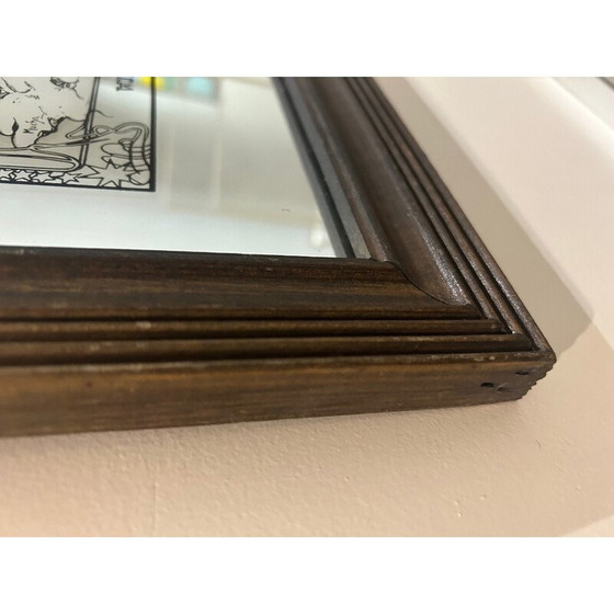 Image 1 of Miroir vintage d'Alphonse Mucha, 1970