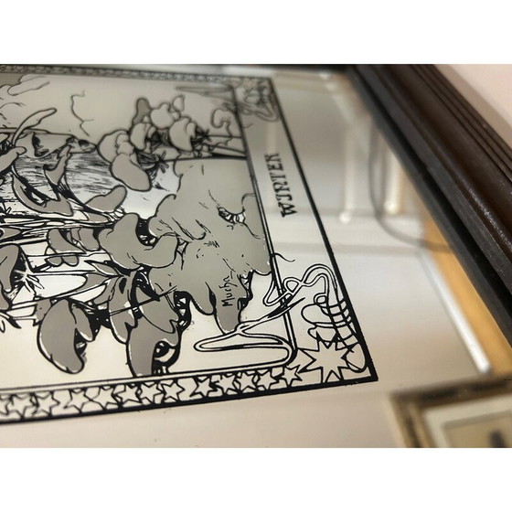 Image 1 of Miroir vintage d'Alphonse Mucha, 1970