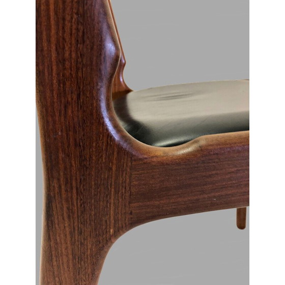 Image 1 of Ensemble de 6 chaises vintage en teck par Erik Buch pour Oddense Maskinsnedkeri, 1960