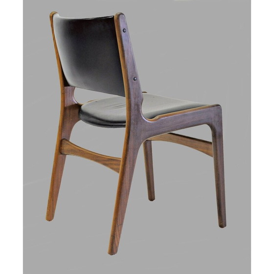 Image 1 of Ensemble de 6 chaises vintage en teck par Erik Buch pour Oddense Maskinsnedkeri, 1960