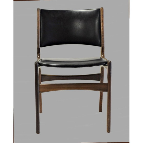 Image 1 of Ensemble de 6 chaises vintage en teck par Erik Buch pour Oddense Maskinsnedkeri, 1960