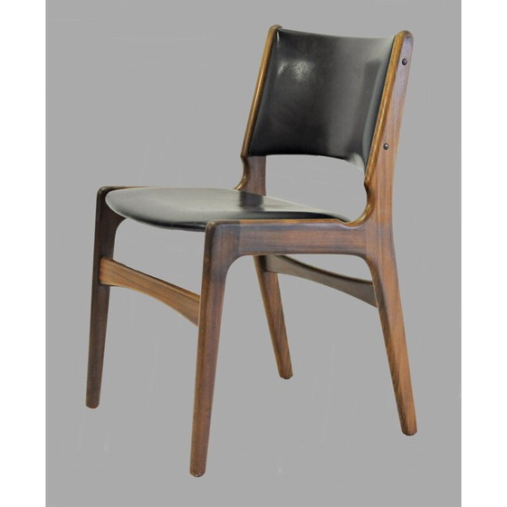 Image 1 of Ensemble de 6 chaises vintage en teck par Erik Buch pour Oddense Maskinsnedkeri, 1960