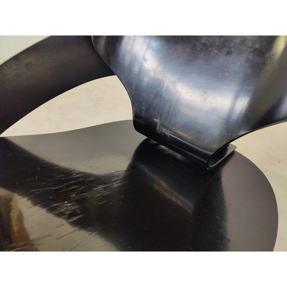 Image 1 of Fauteuil en bois du milieu du siècle modèle 4801 par Joe Colombo pour Kartell, années 1960.