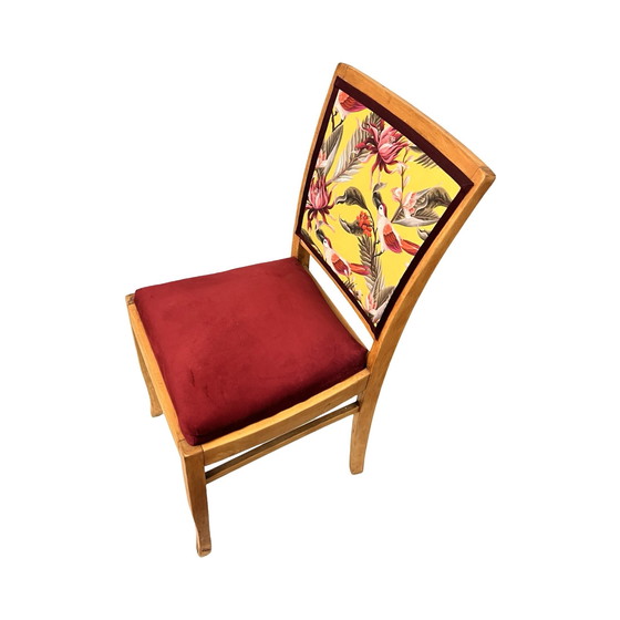 Image 1 of Chaise tapissée, après rénovation, Pologne, années 1950.