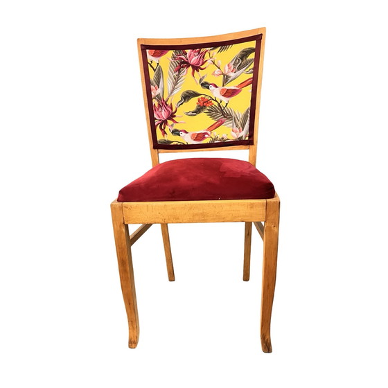 Image 1 of Chaise tapissée, après rénovation, Pologne, années 1950.