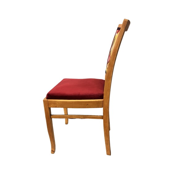 Image 1 of Chaise tapissée, après rénovation, Pologne, années 1950.