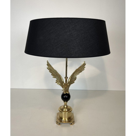 Image 1 of Lampe vintage à aigle royal en bronze, France 1970