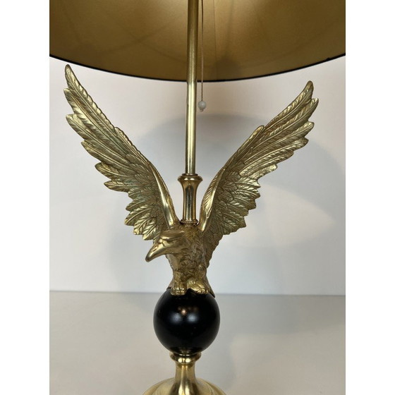 Image 1 of Lampe vintage à aigle royal en bronze, France 1970