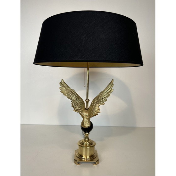 Image 1 of Lampe vintage à aigle royal en bronze, France 1970
