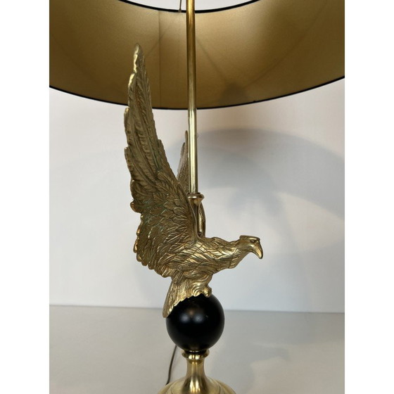 Image 1 of Lampe vintage à aigle royal en bronze, France 1970