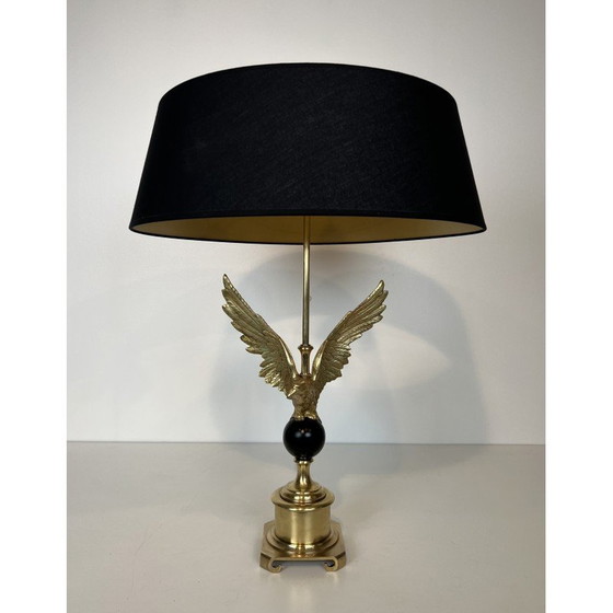 Image 1 of Lampe vintage à aigle royal en bronze, France 1970