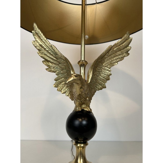 Image 1 of Lampe vintage à aigle royal en bronze, France 1970