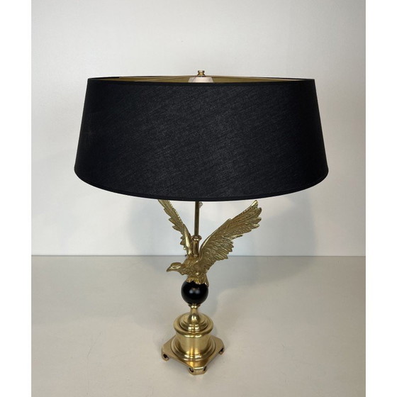 Image 1 of Lampe vintage à aigle royal en bronze, France 1970