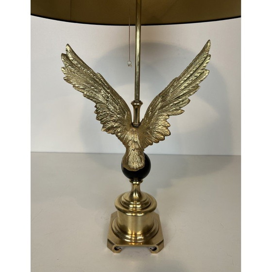 Image 1 of Lampe vintage à aigle royal en bronze, France 1970