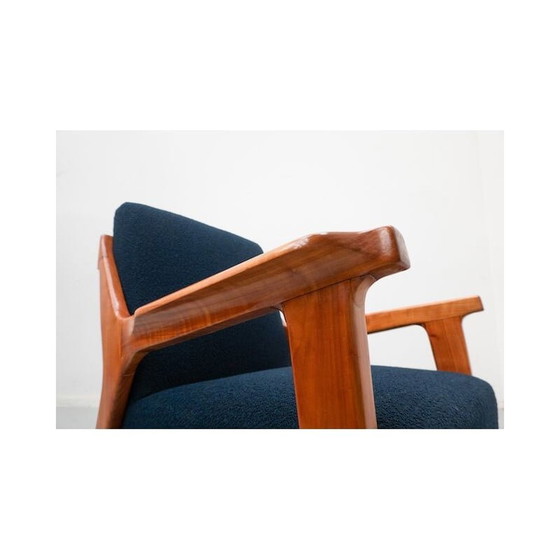 Image 1 of Paire de fauteuils bleus vintage par Melchiorre Bega, Italie 1950