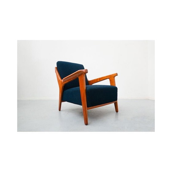 Image 1 of Paire de fauteuils bleus vintage par Melchiorre Bega, Italie 1950