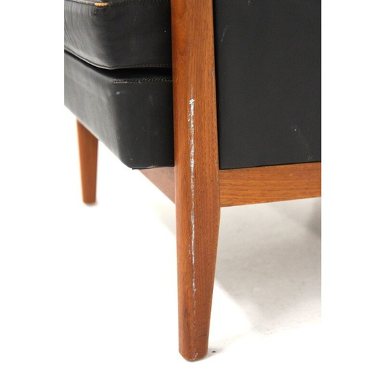 Image 1 of Fauteuil en cuir vintage de Karl Erik Ekselius, Suède 1960