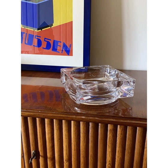 Image 1 of Cendrier vintage en cristal moulé, France 1970