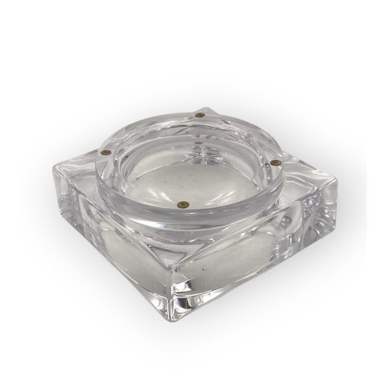 Image 1 of Cendrier vintage en cristal moulé, France 1970