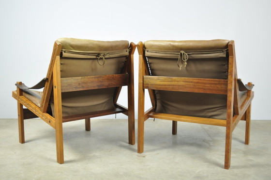 Image 1 of Bruksbo / Vintage Hunter Safari Easy Chairs (2) / Torbjørn Afdal / Norvège 1960S