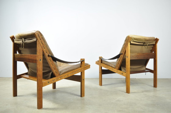 Image 1 of Bruksbo / Vintage Hunter Safari Easy Chairs (2) / Torbjørn Afdal / Norvège 1960S