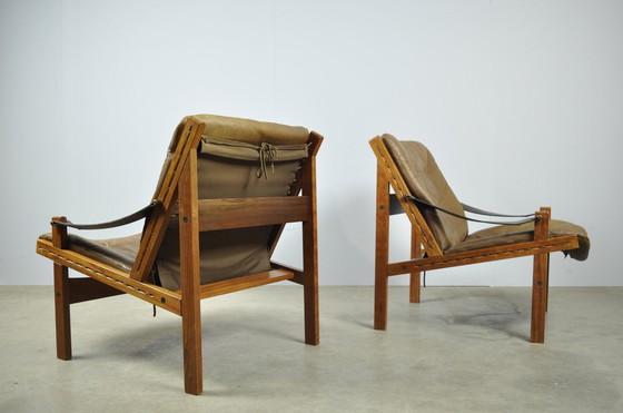 Image 1 of Bruksbo / Vintage Hunter Safari Easy Chairs (2) / Torbjørn Afdal / Norvège 1960S