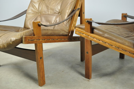 Image 1 of Bruksbo / Vintage Hunter Safari Easy Chairs (2) / Torbjørn Afdal / Norvège 1960S